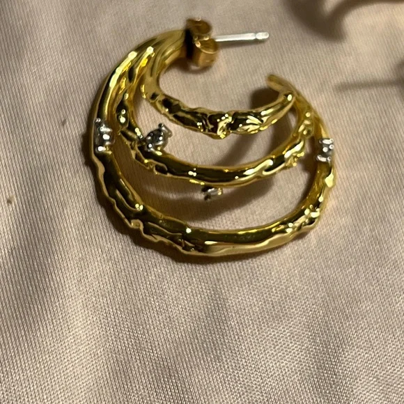 Elegant Gold Plated Hoop Earrings